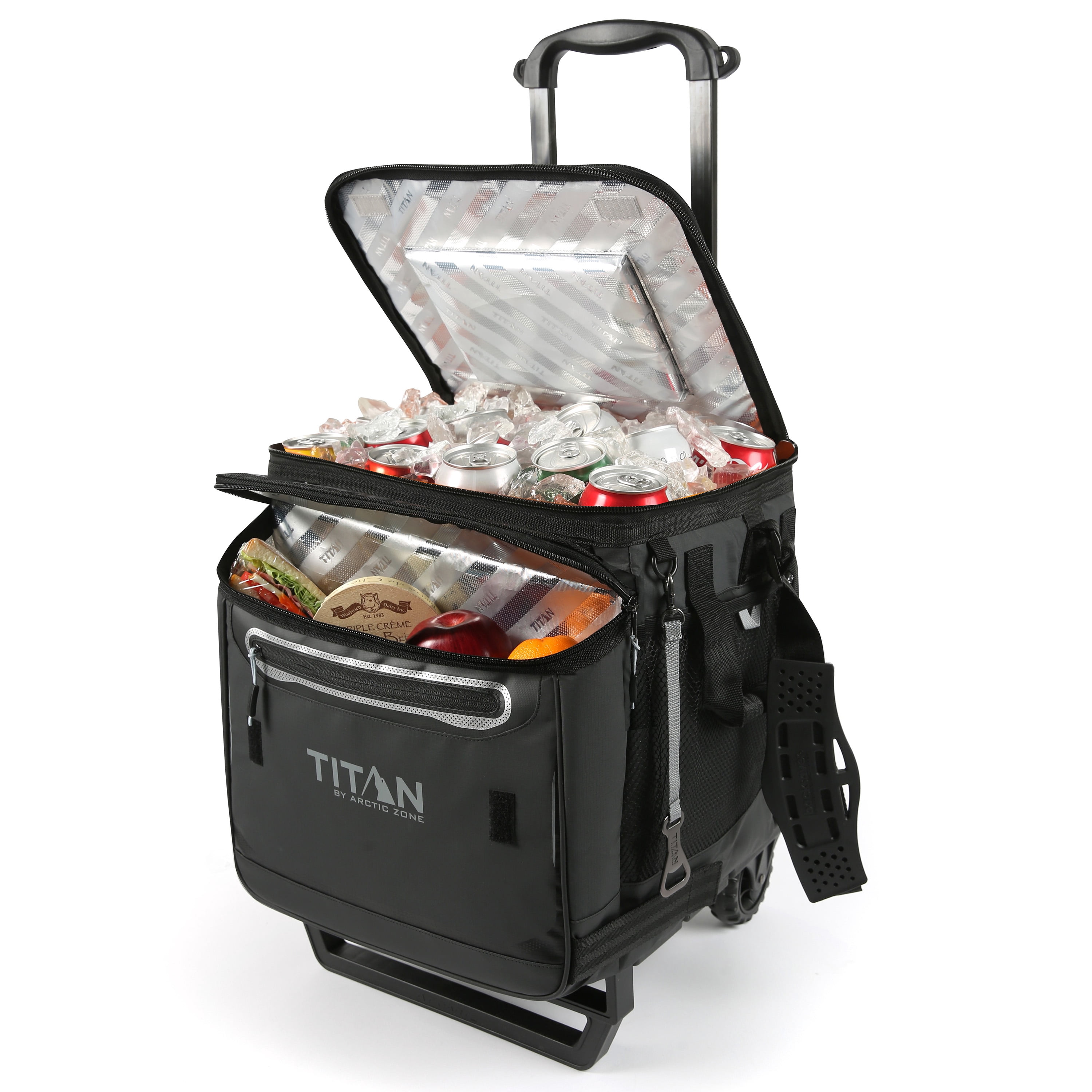 Titan by Arctic Zone 60 Can, 40 Quart Soft Cooler with Wheels, Basalt Gray