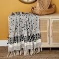 thumbnail image 2 of Parkland Collection Percy 67x52" Vereigated Wool & Fabric Throw Blanket in Gray, 2 of 5