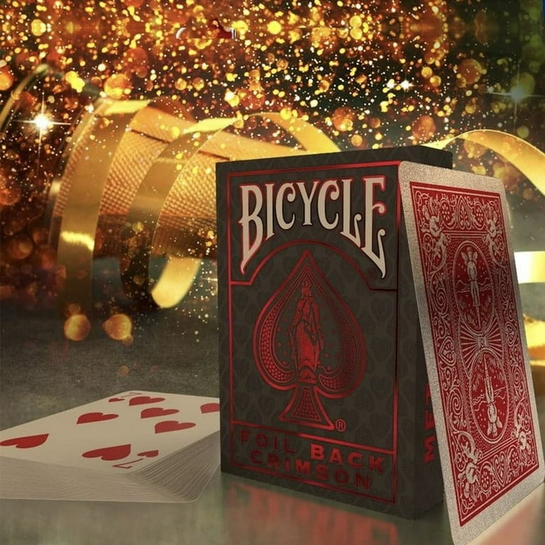 Bicycle MetalLuxe Foil Back Crimson Playing Cards (Pack of 10
