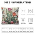 thumbnail image 5 of GOSMITH Watercolor Cactus with Flowers Lumbar Throw Pillow Cover  Decorative Bedroom Living Room Rectanglar Cushion Case for Bed Sofa Couch, 5 of 5