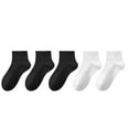 thumbnail image 2 of Lroveb Ankle Socks for Men 5Pc Socks Mens Summer Sweat Absorbent Mid Tube Black Business Sports Stockings Socks, 2 of 9