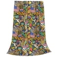 thumbnail image 2 of Honeii USA 1 Print Fleece Blanket - Throw Blanket for Bed, Sofa, Couch, Camping, and Travel , Microplush Ultra Soft Warm Blanket-60"x50", 2 of 7