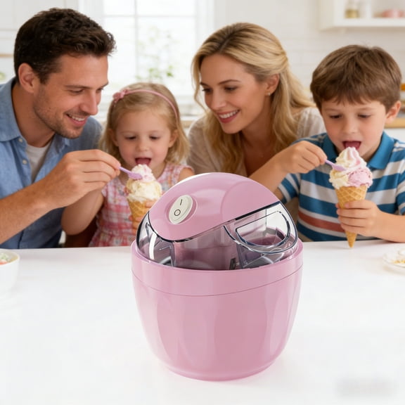 Small Home Mini Ice Cream Maker,17oz Electric Gelato & Sorbet Machine for Homemade Frozen Yogurt,15-Min DIY Fruit Treats,Automatic Ice Cream Maker with One-Touch Control for Family