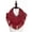 Red, variant on Womens Winter Warm Solid Mini Tube Infinity Scarf With Fringe