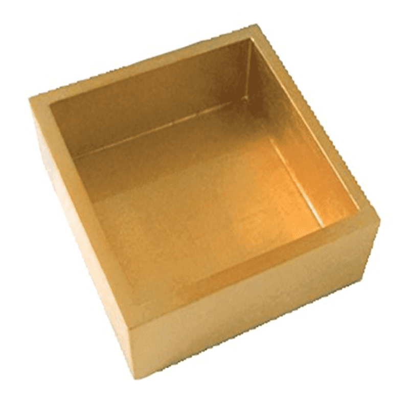 Entertaining with Caspari Lacquer Cocktail Napkin Holder, Gold