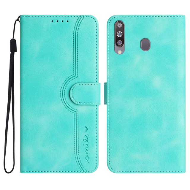 Compatible with Samsung Galaxy A20S Case Premium PU Leather Wallet with Built-in Magnet Cover
