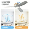 thumbnail image 5 of Tower Fan 52 Inch Flush Mount Ceiling Fan with Dimmable Led Light 3 ABS Fan Blades Reversible DC Motor For Living Room,Box Fan, 5 of 7