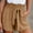 Beige, variant on Tittly Beach Pants High Waisted Shorts High Waisted Shorts Striped Ruffle Elastic Waist Summer Beach Short With Pockets Belt Shorts for Women Lounge Pants Women Blue L
