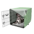 thumbnail image 5 of Dandelion Dog Crate Cover, Repetitive Floating Floral on Pastel Tone Backdrop Illustration, Easy to Use Pet Kennel Cover Small Dogs Puppies Kittens, 7 Sizes, Pale Green and White, by Ambesonne, 5 of 6