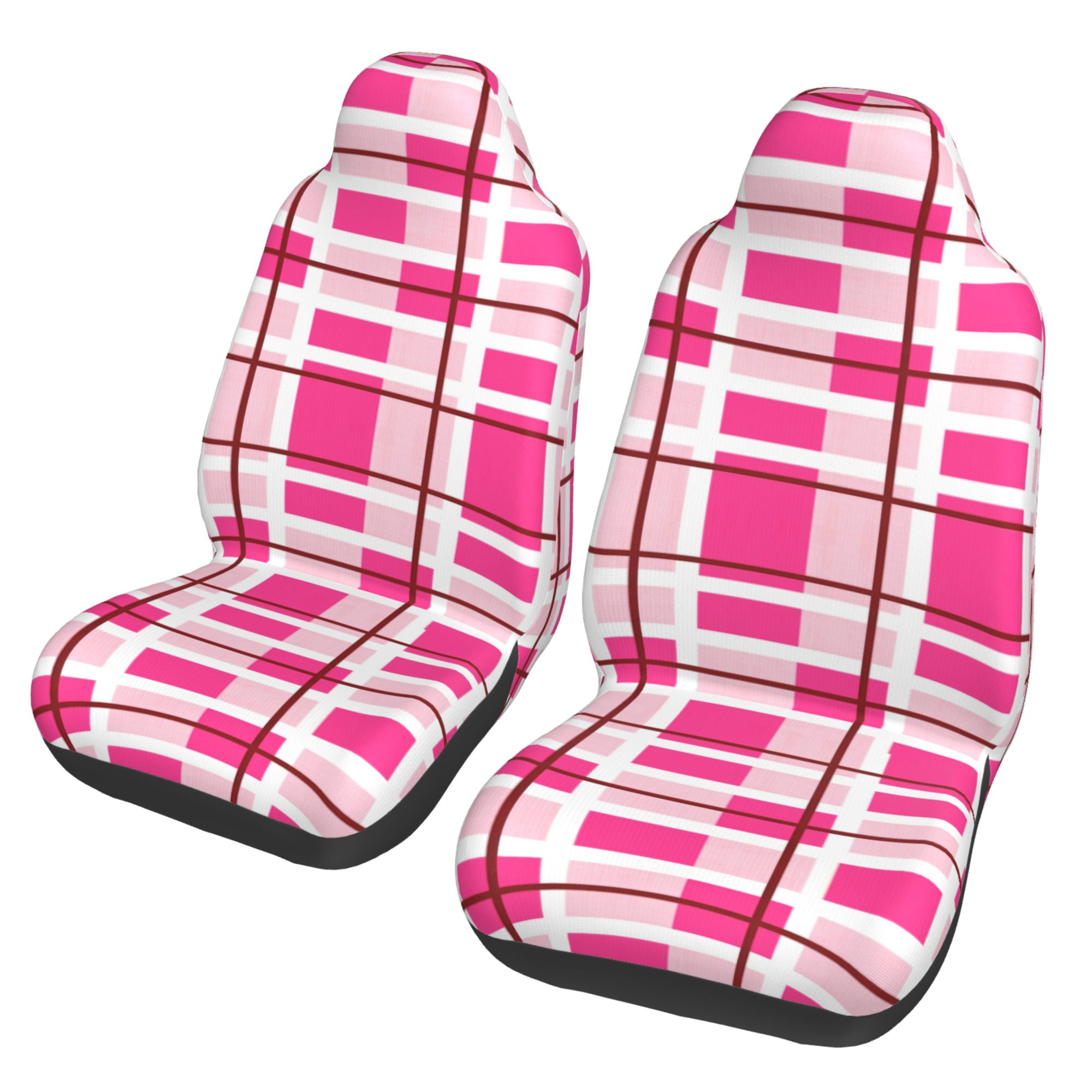 ZICANCN Car Seat Cover Pink Geometric Fabric Texture Car Front Seat