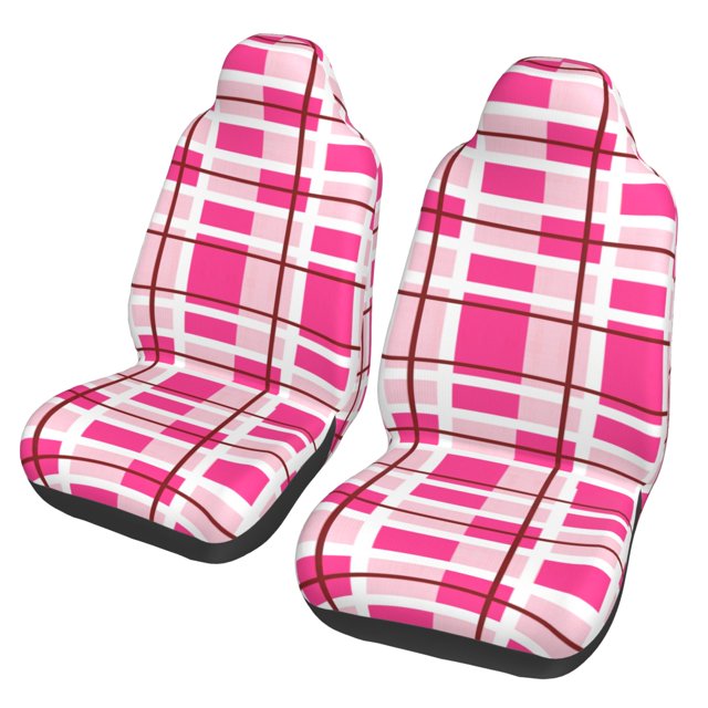 ZICANCN Car Seat Cover Pink Geometric Fabric Texture Car Front Seat