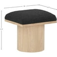 thumbnail image 3 of Meridian Furniture Pavilion Black Boucle Fabric Bench/Stool, 3 of 7
