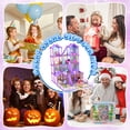 thumbnail image 6 of JoyStone Play Dollhouse with Doll Toy Figures, 14 Rooms Furniture and Colorful Lights, Creative Doll House Gift for Girls Ages 3+, Assemble Required, Purple, 6 of 11