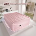thumbnail image 3 of 22'Luxury Air Mattress with Built in Pump, Mother's Day Gift,Puncture Resistant Portable Inflatable Mattress,Ideal for single person or guests air bed(Queen,Pink), 3 of 11