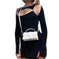 thumbnail image 4 of hirigin Women's Bodycon Mini Dress, Long Sleeve Round Neck Cold Shoulder Hollow Out Club Dress, 4 of 9