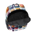 thumbnail image 6 of FORMRS School Backpack with Front Zippered Pocket 12" Student Travel Daypack, Blue Jam Jars, 6 of 6