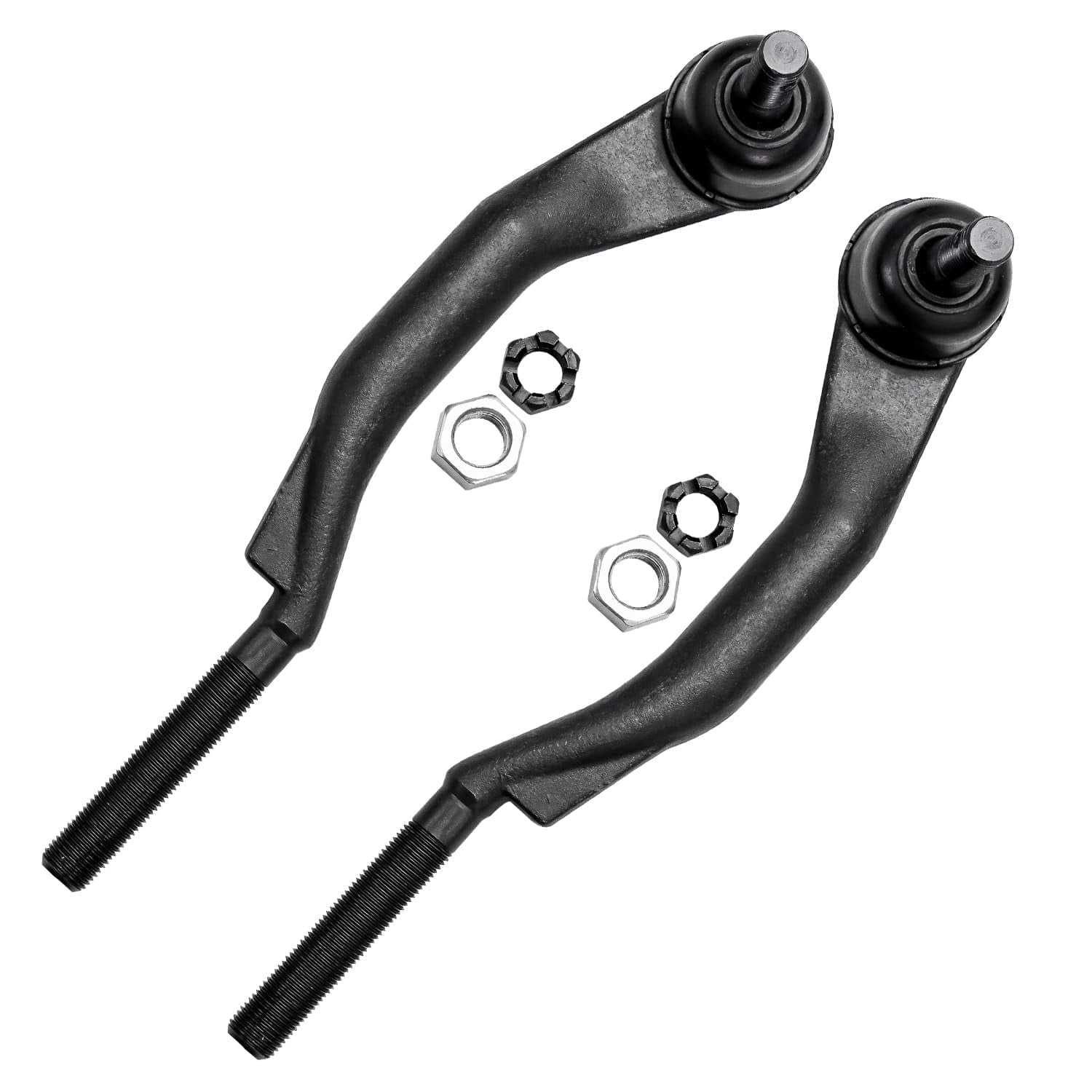 Detroit Axle - Front Tie Rods Kit for Chevrolet Trailblazer EXT GMC Envoy XL XUV SSR Buick Rainier Isuzu Ascender Saab 9-7x Olds Bravada, Tie Rods Boots + Bellows w/Locking C-Clamps Replacement