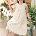 thumbnail image 5 of Ruyang Toddler Girls Hawaiian Sundress Crewneck Cute Flower Printed Jumper Skirts Summer Beach Vacation Tank Dresses, 5 of 7