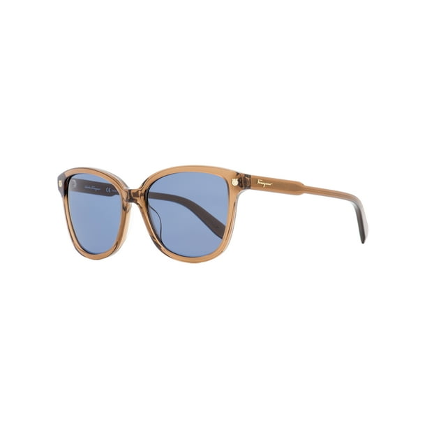 Salvatore Ferragamo Salvatore Ferragamo Square Sunglasses Sf815s 210 Transparent Brown 56mm 815 Walmart Com Walmart Com