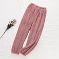 thumbnail image 7 of HAOTAGS Womens Pajama Pants,Wide Leg Lounge Pants Warm Loose Casual Sleep Pants Pink S, 7 of 7