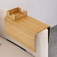 thumbnail image 4 of Foldable Sofa Arm Tray Table Multifunctional Anti Slip Couch Armrest Table for Drink Phone Snacks Remote Control, 4 of 7