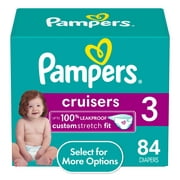 Pampers Cruisers Diapers Size 3, 84 Count (Select for More Options)