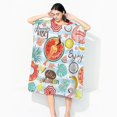 thumbnail image 1 of Adult Quick-drying Beach Towel Cape With Hood Microfiber Swimming Beach Towel Bathrobe, 1 of 2
