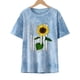 thumbnail image 2 of Blusa suelta de manga corta con cuello redondo y estampado a la moda para mujer Pompotops  hfajkhk132778, 2 of 8