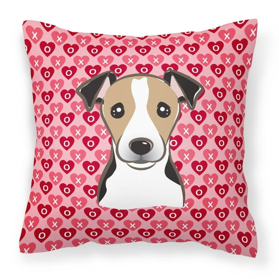 Carolines Treasures BB5331PW1818 Jack Russell Terrier Fabric Decorative Pillow 18HX18W multicolor
