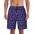 thumbnail image 2 of Colorful Feather Board Shorts Summer Purple Bule Running Beach Short Pants Man Quick Dry Classic Custom Oversize Beach Trunks, 2 of 5