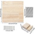 thumbnail image 4 of Locking Board for Granny Square, Handcrafted Wooden Blocking Board, and Crochet Projects, Locking Board, Crochet Wood, Full Kit with 20 Stainless Stee, 4 of 5
