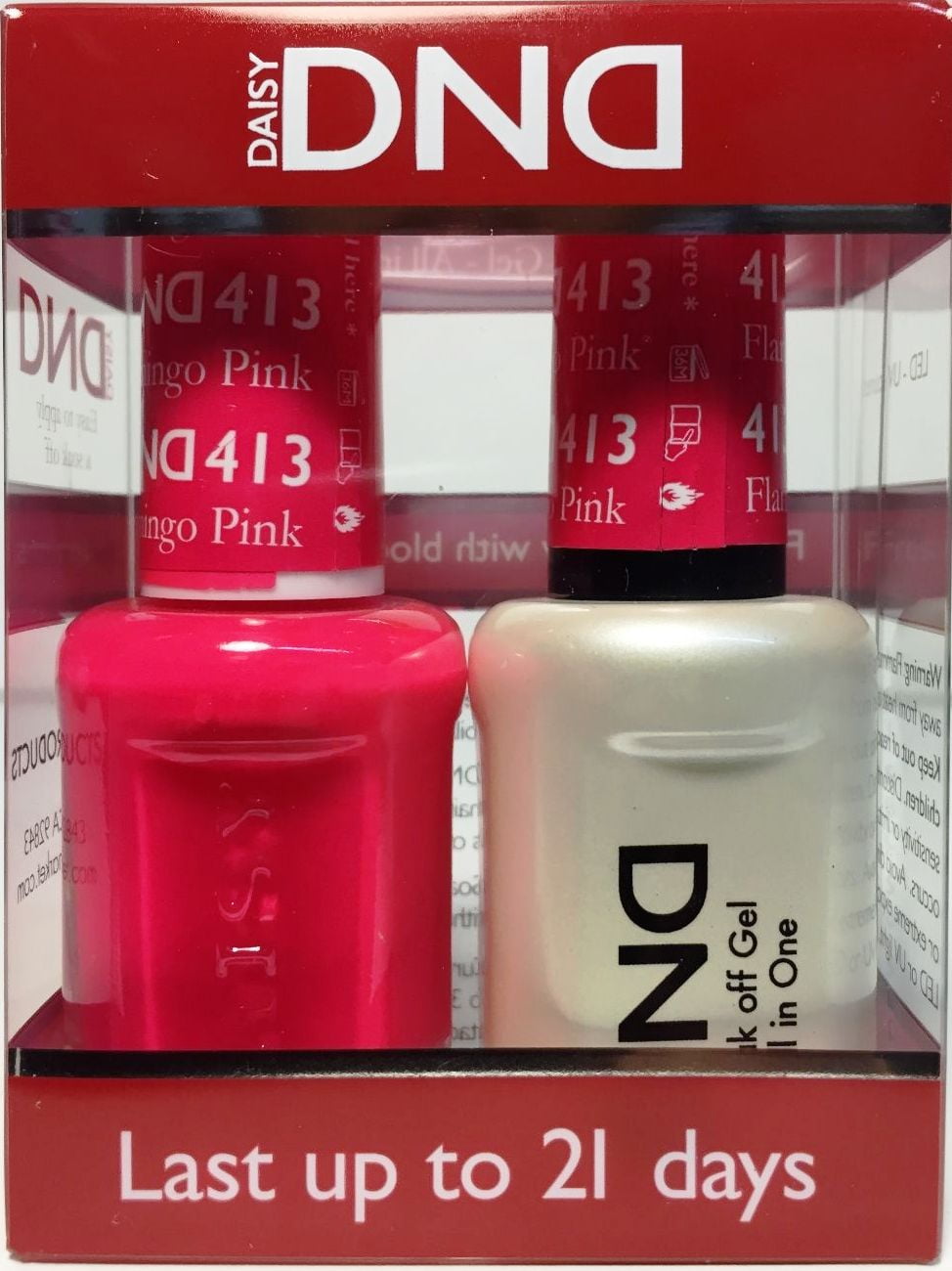 DND Duo Soak off Gel & Matching nail polish - #413 FLAMINGO PINK ...