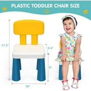 Plastic Toddler Chairs: 2 Pcs Kids Chairs for Table Step Stool Lightweight Indoor or Outdoor School Camping Playroom Nursery Beach Activity Small Chair for Kids Boys Girls Birthday Gifts Age 3