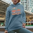 thumbnail image 2 of Pumpkin Spice Keeps This Second Grade Teacher Nice, Fall Themed Quote, Groovy Retro Wavy Text Merch Gift, Light Blue Hooded Sweatshirt or Hoodie, Medium, 2 of 5