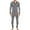 Grey, variant on ZTTD Men's Casual Stripe Button Rib Sleeve Onesie Paste Jumpsuit Pajamas Homewear