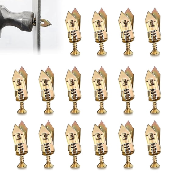 100PCS Drywall Anchors and Screws Kit, 50 Self Drilling Sheetrock Anchors and 50 Heavy Duty Wall Fasteners, Hollow Wall Anchors for Hanging Shelves, Picture Frames, Cabinets and Home Décor