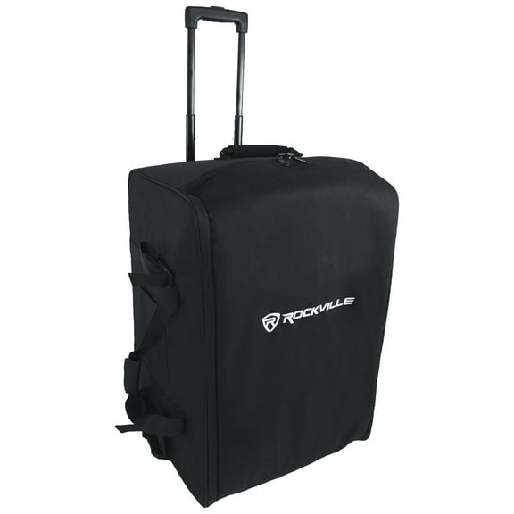 Rockville SB12 v2 Rolling Travel Bag w/Wheels For Most 12" DJ PA Speakers Stands