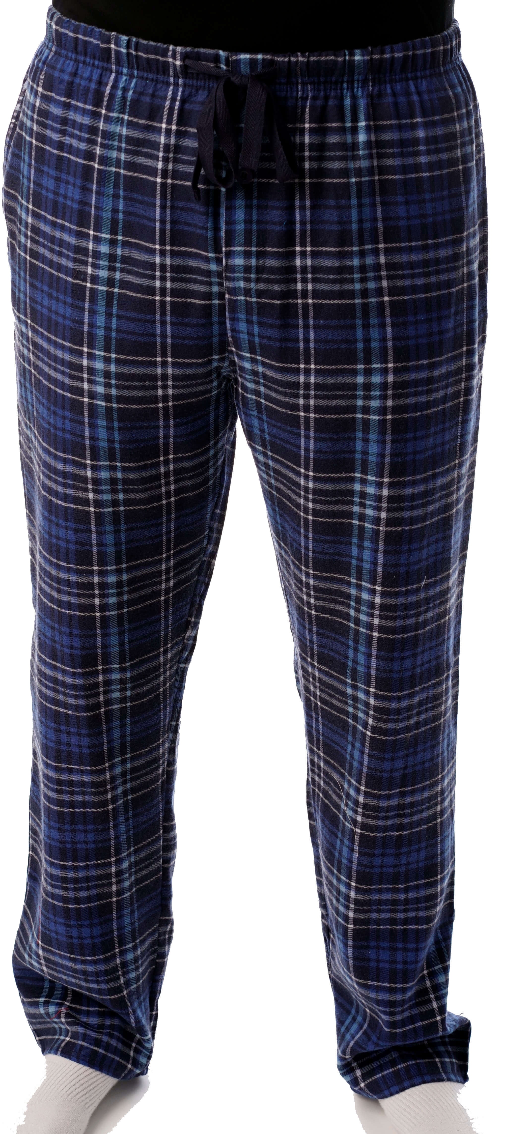 #followme Men's Flannel Pajamas - Plaid Pajama Pants for Men (Blue ...