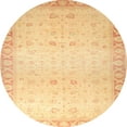 thumbnail image 1 of Ahgly Company Indoor Round Abstract Orange Oriental Area Rugs, 8' Round, 1 of 6