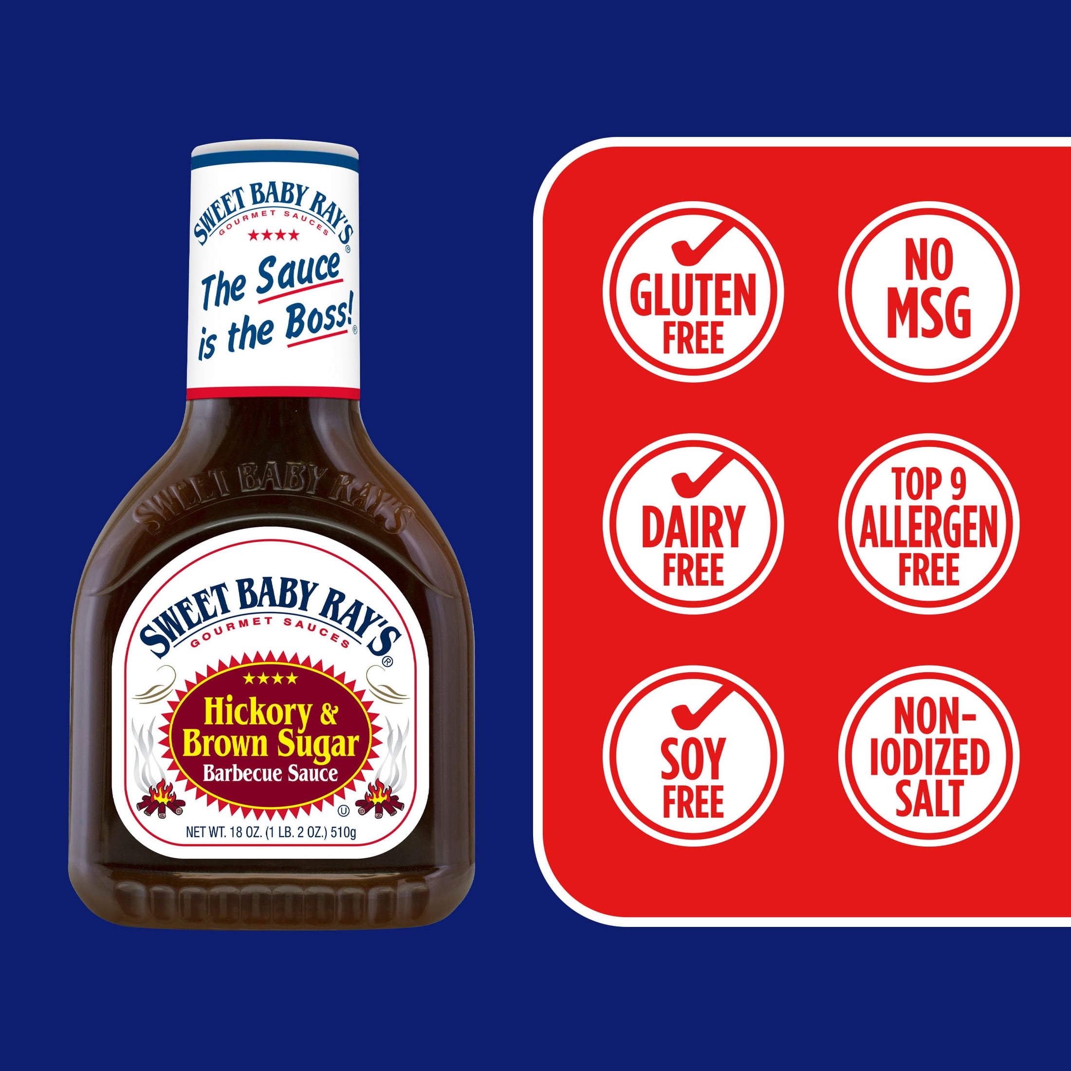 (12 pack) Sweet Baby Ray's® Hickory & Brown Sugar Barbecue Sauce 28 oz