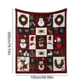 thumbnail image 3 of Christmas Blanket 27-80in Blue Cozy Flannel Soft Warm Throw for Bed Sofa Winter Home Decor by OVFUIZ, 3 of 9