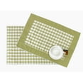thumbnail image 3 of Fennco Styles Handmade Reversible Buffalo Plaid Solid Border Lime Placemats 14" W x 20" L, Set of 4, 3 of 4