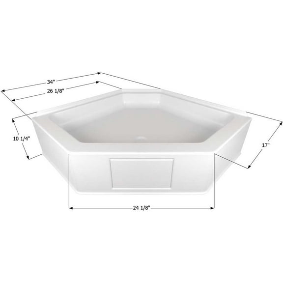 SHOWER PAN NSB3434PW ASSEMBLY