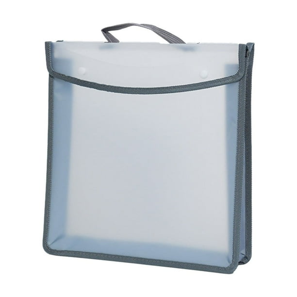 Bolsa de almacenamiento para obras de arte tamaño A3, carpeta de oficina impermeable para exámenes, documentos y almacenamiento de portátiles. Bolsa de archivo de plástico con cierre de hebilla para