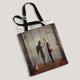 thumbnail image 2 of ABPHQTO Cuervo Zorro Bosque oscuro Mirando el reloj Bolsa de lona Bolsa reutilizable Bolsas de compras Bolsa de asas 36x41 cm, 2 of 2
