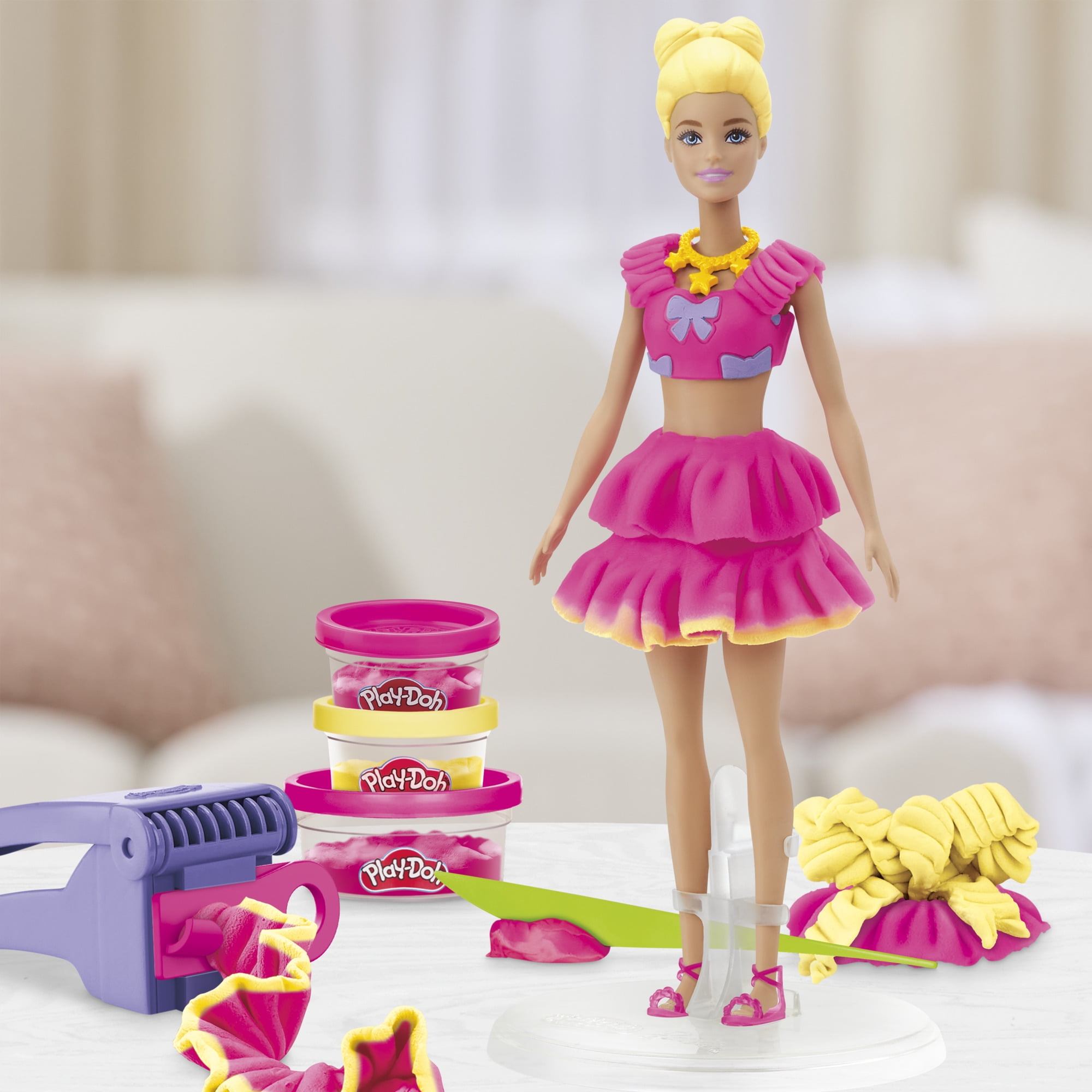 Play-Doh Barbie Ruffles and Bows Doll Set, Ages 5 years and up