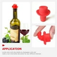thumbnail image 5 of WHAMVOX Silicone Wine Bottle Stopper with Hat Design for Party Favor Red Color Fits Most Bottles, 5 of 8