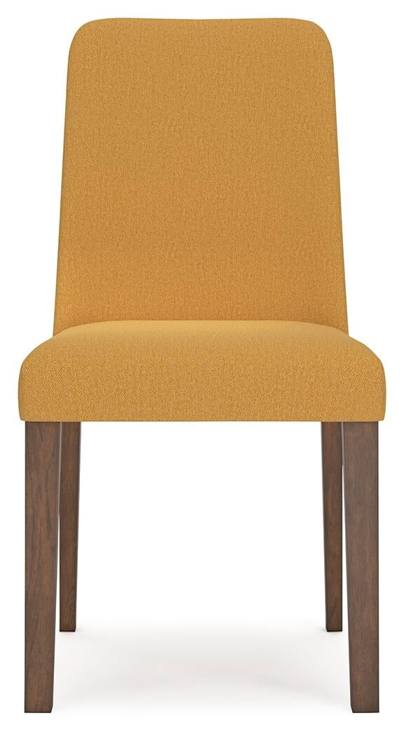 Signature Design by Ashley Lyncott Dining Room Upholstered Side Chair with Foam Cushion, Set of 2, Yellow