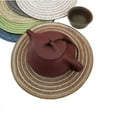 thumbnail image 4 of Taotanxi Round Braided Placemats Washable Table Placemats Cotton Polyester Place Mats 7 inch Circle Table Mats for Holiday Party (Beige), 4 of 5