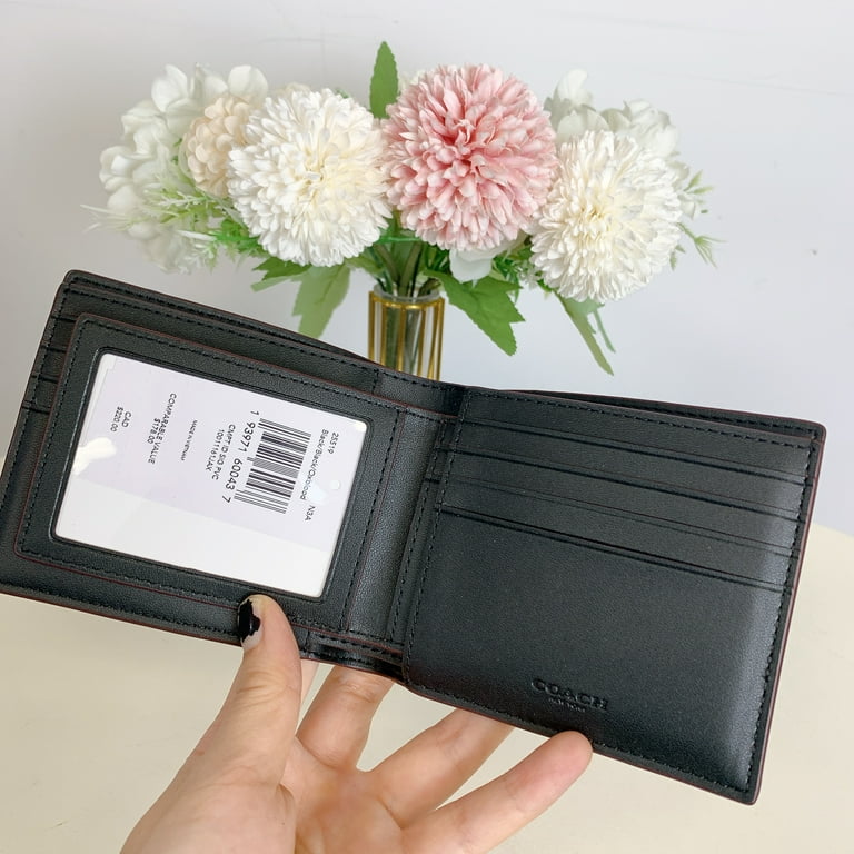 Coach mens wallet with id window hotsell